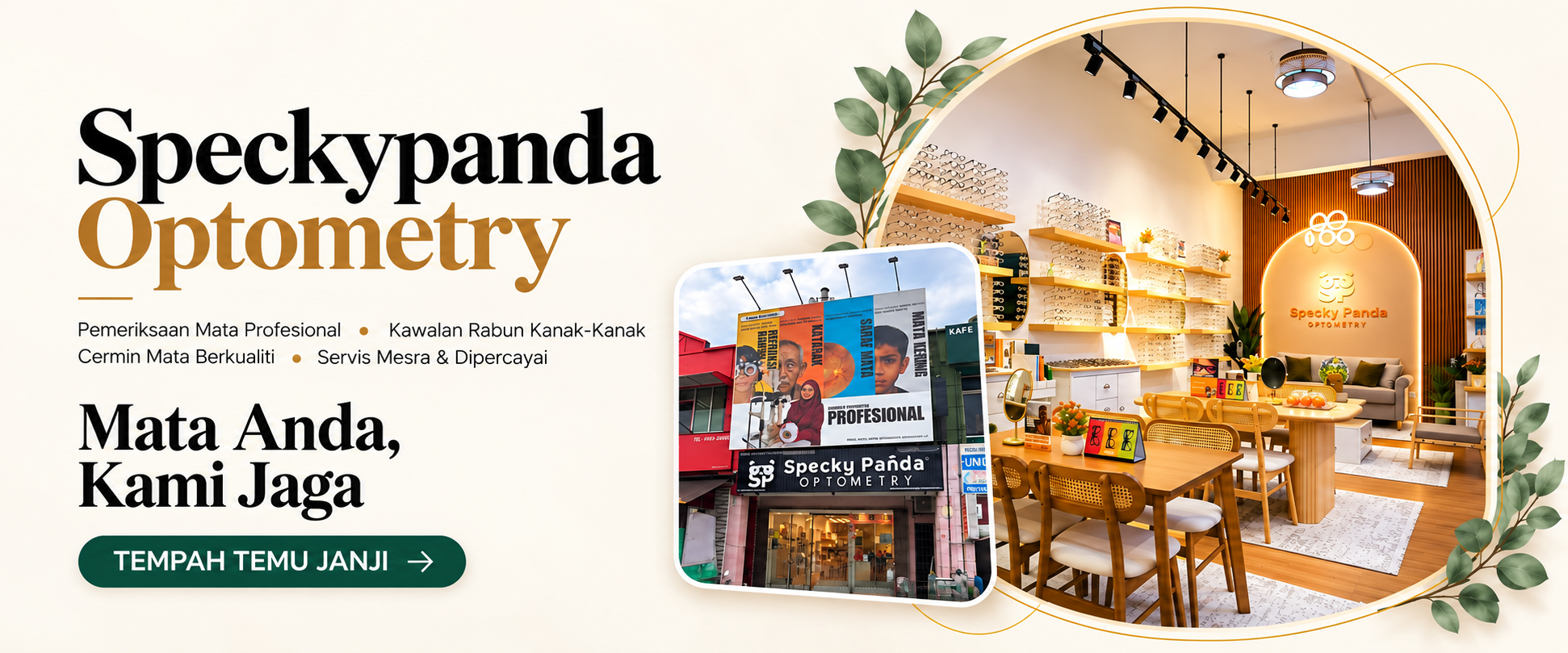 Specky Panda Optometry — Mata Anda, Kami Jaga. Pemeriksaan mata profesional, kawalan rabun kanak-kanak, cermin mata berkualiti, servis mesra & dipercayai.